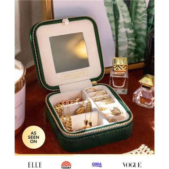 Plush Velvet Organizer Box Travel Jewelry Case Jewelry Boxes for Women - Picture 5 of 7